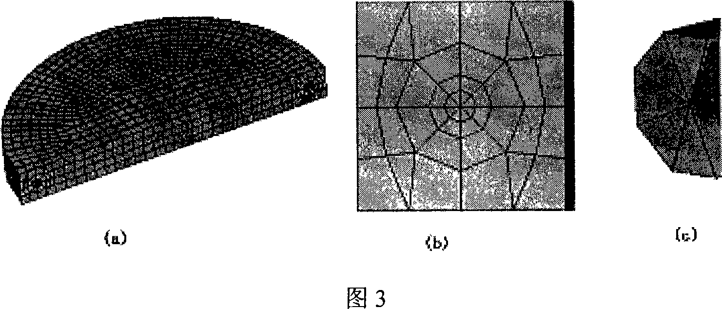 Embedded type finite element model tri-D crack enlargement emulation method