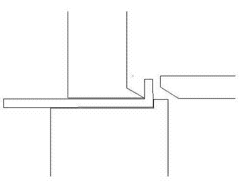 Flanging device for automobile aluminum heat protection shield