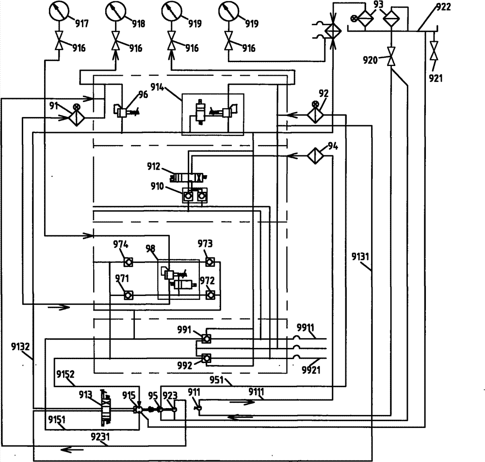 Hydraulic control system for fin stabilizer