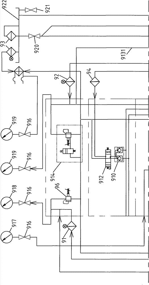 Hydraulic control system for fin stabilizer