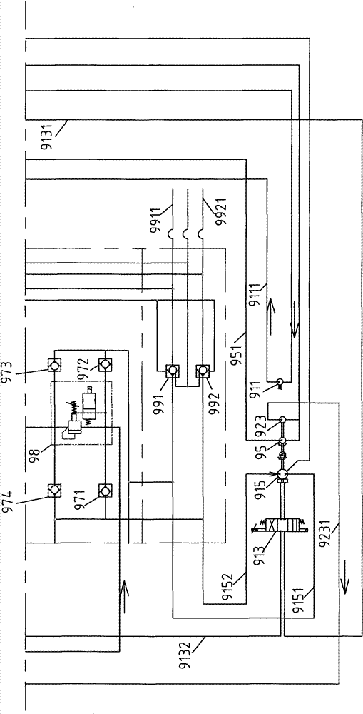 Hydraulic control system for fin stabilizer