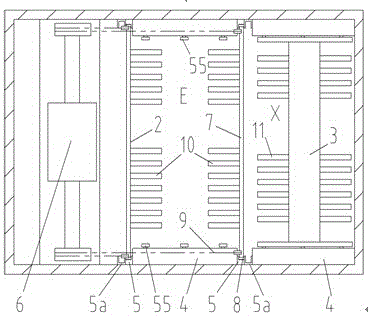 Sectional type vertical lift high-rise comb fork type parking equipment