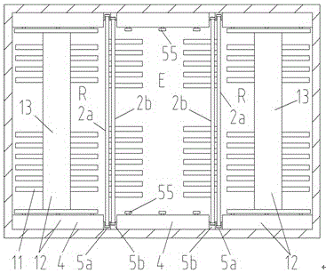 Sectional type vertical lift high-rise comb fork type parking equipment