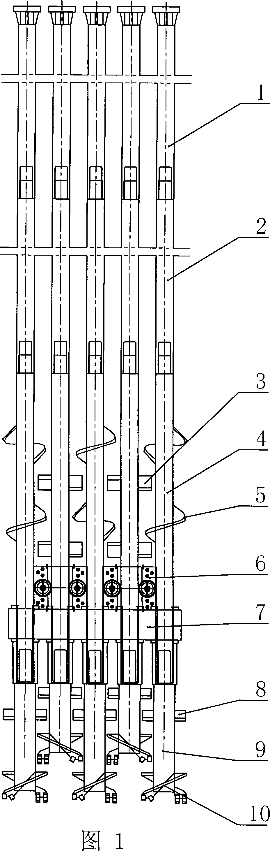 Multi-headed isopach deep agitation driller