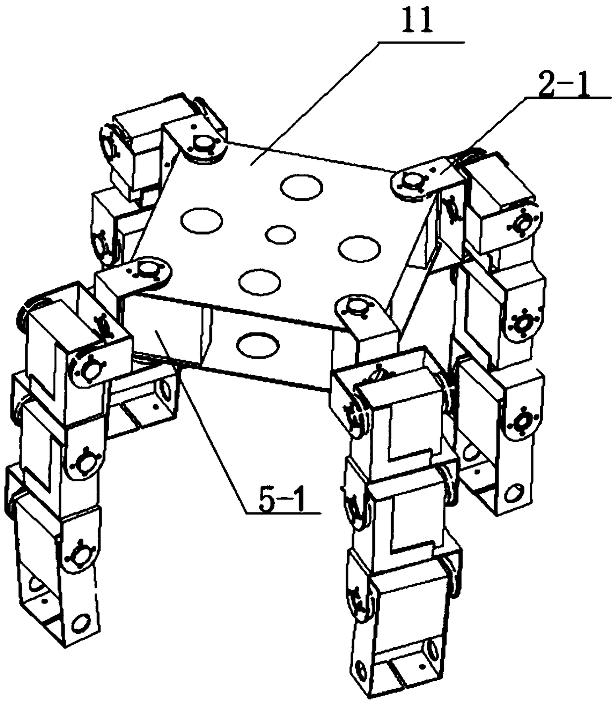 Mechanical leg capable of drilling wall and robot based on same