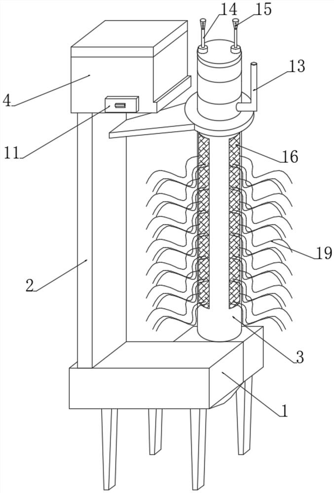 A pre-buried soil heavy metal adsorption and transfer device