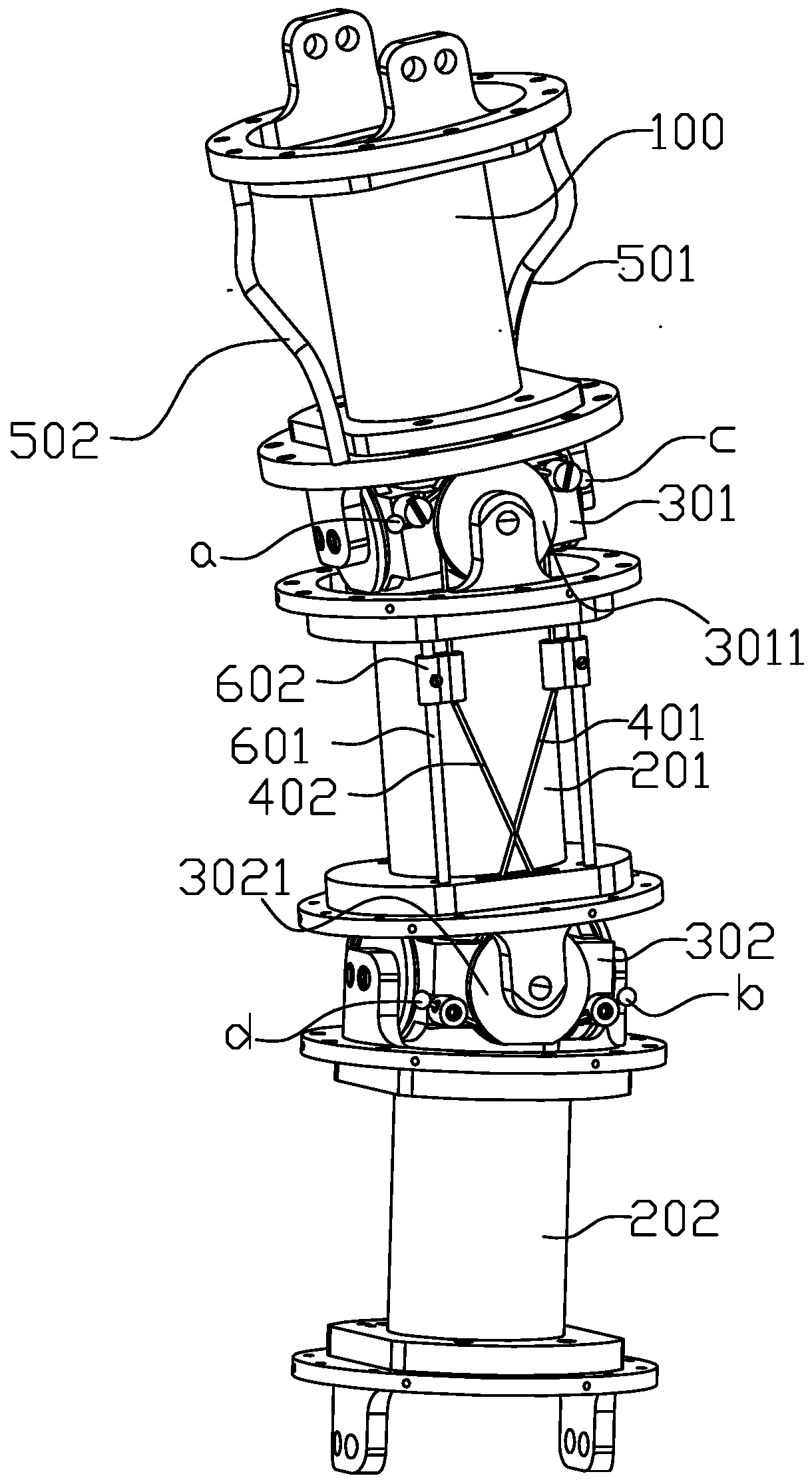 A single-degree-of-freedom linkage flexible charging robot joint group