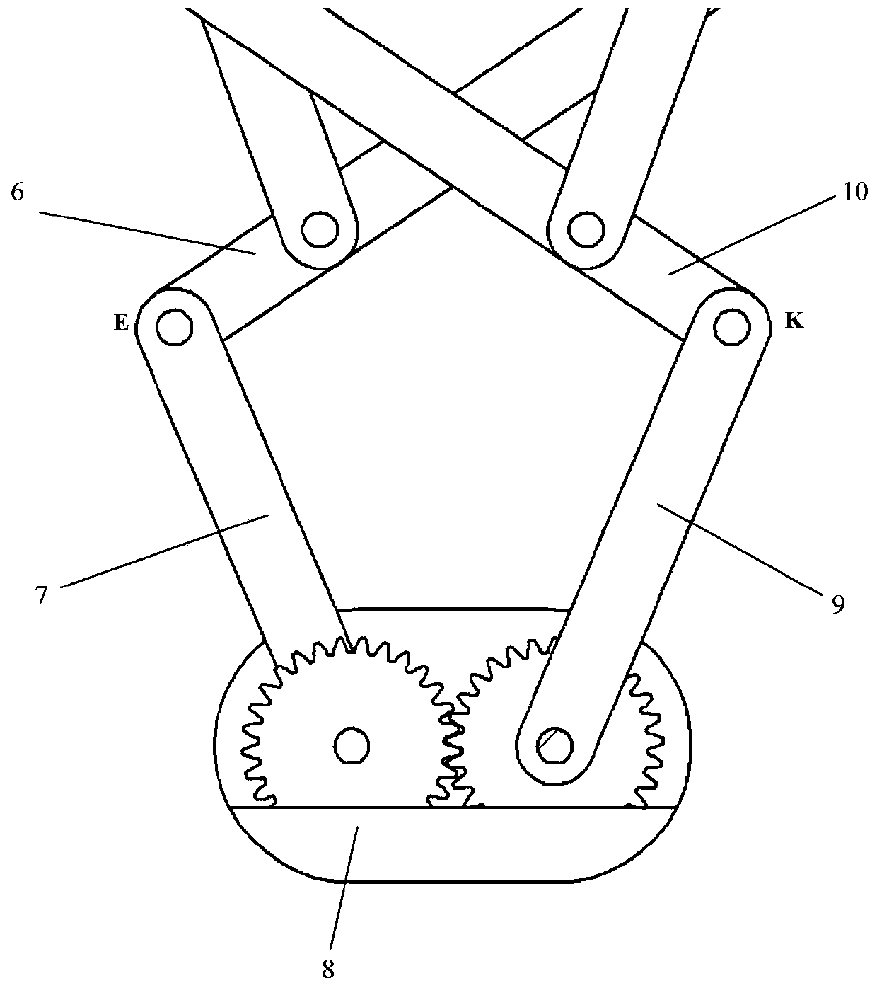 Single-degree-of-freedom energy storage and release integrated bionic jumping mechanism