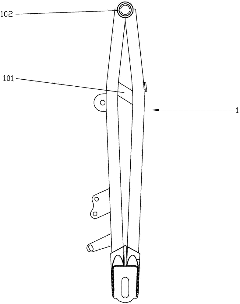 Reinforced type scrambling motorcycle rear fork