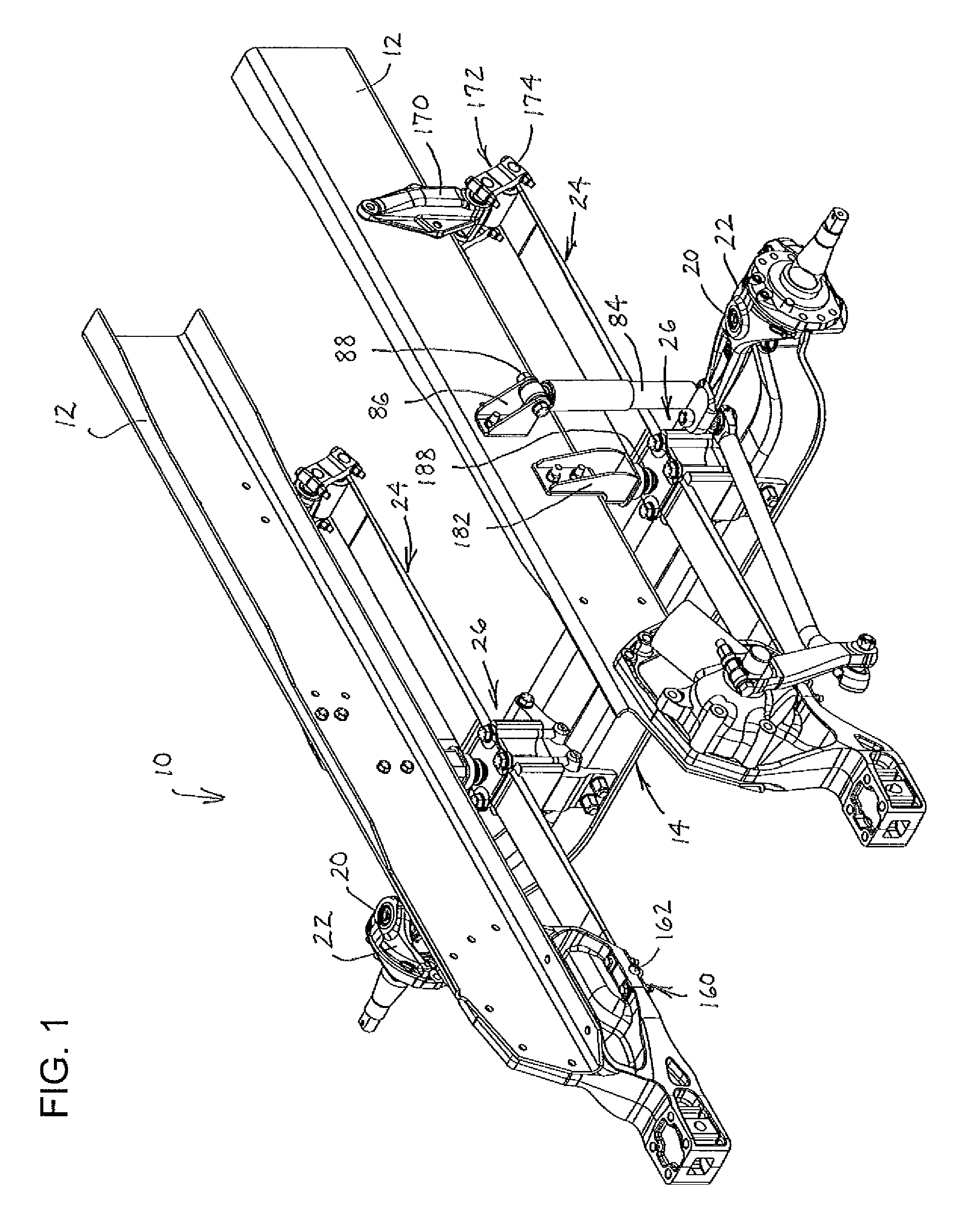 Suspension system having a leaf spring