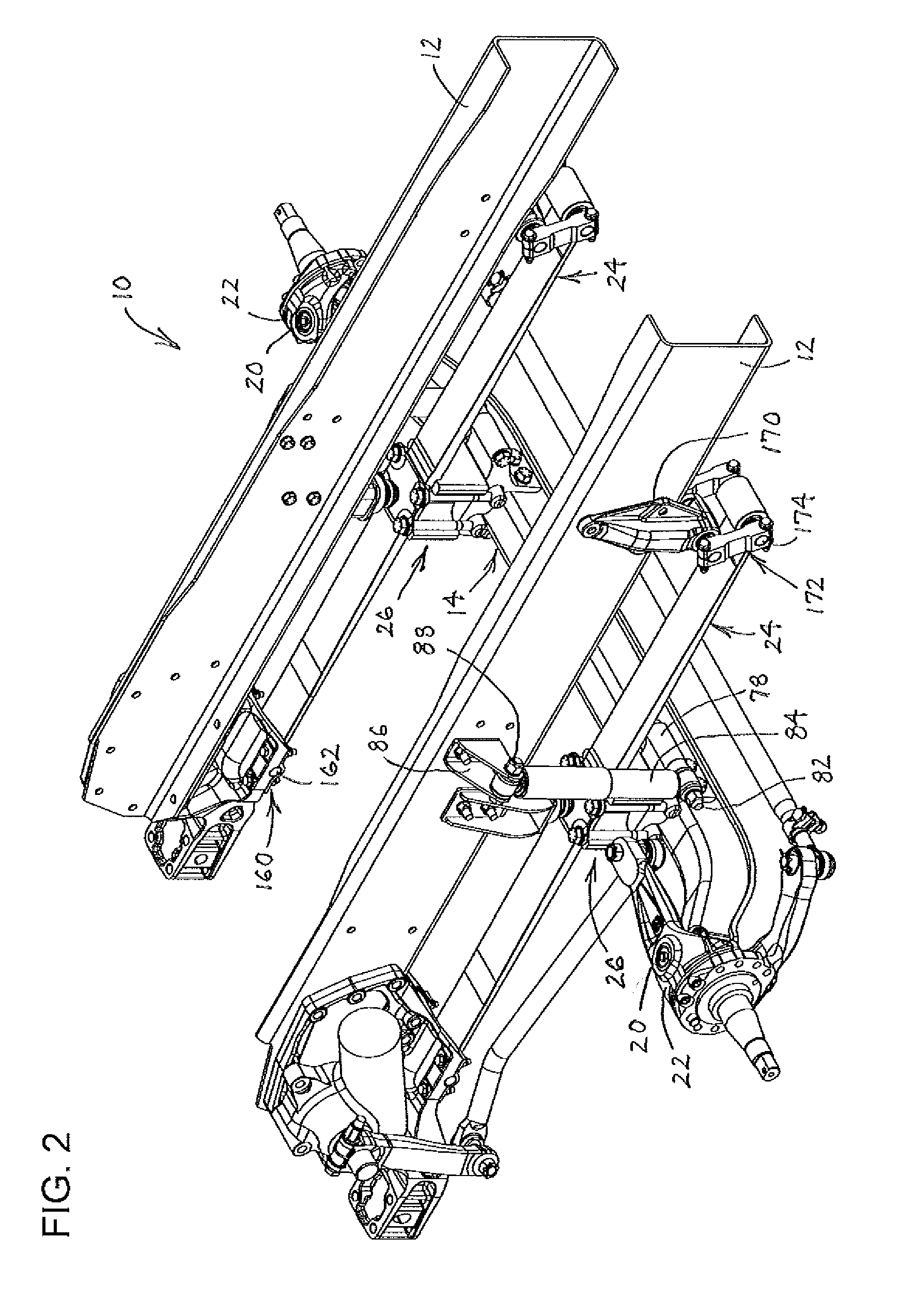 Suspension system having a leaf spring