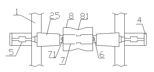 Conveying device for steel members