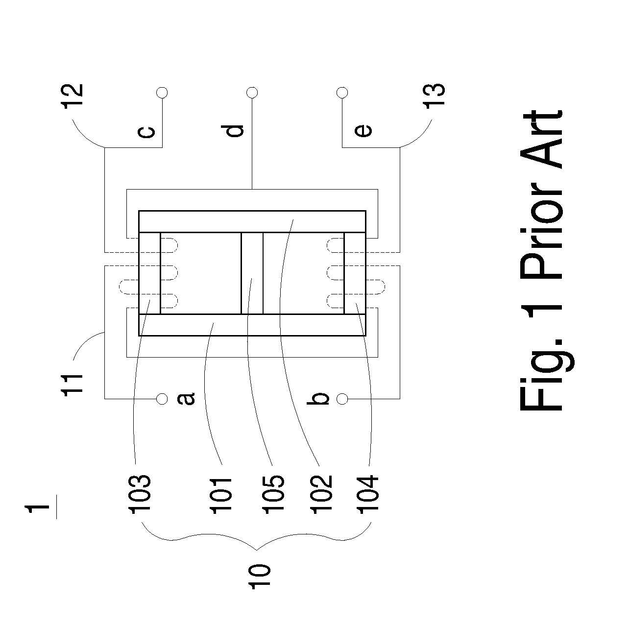 Magnetic element and magnetic core assembly having reduced winding loss