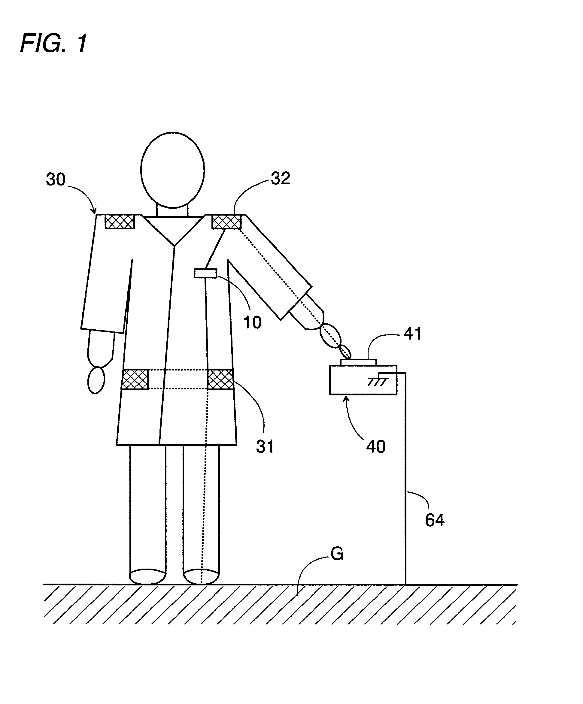 Data transmission system using a human body as a signal transmission path