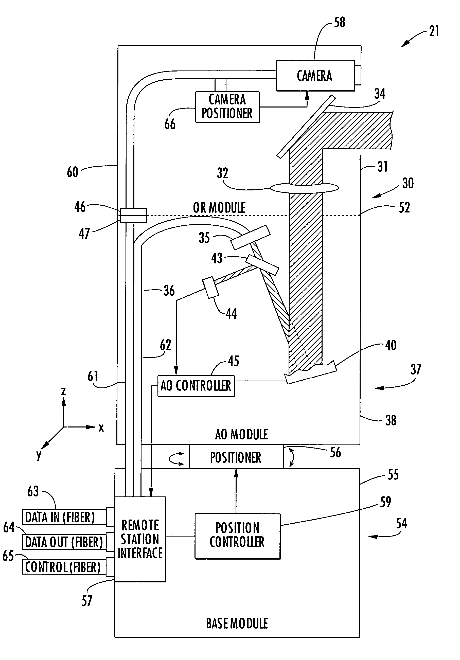 Modular free space optical (FSO) device and related methods