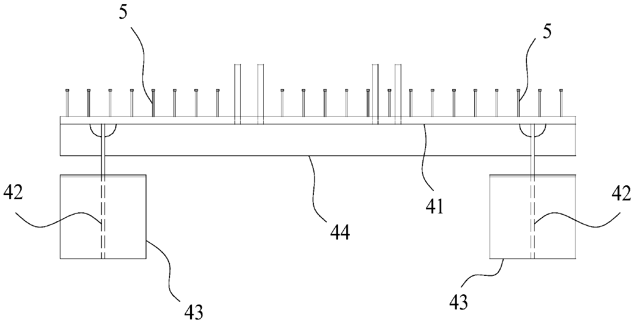 A method for installing catenary column foundations on railway steel-concrete composite beams