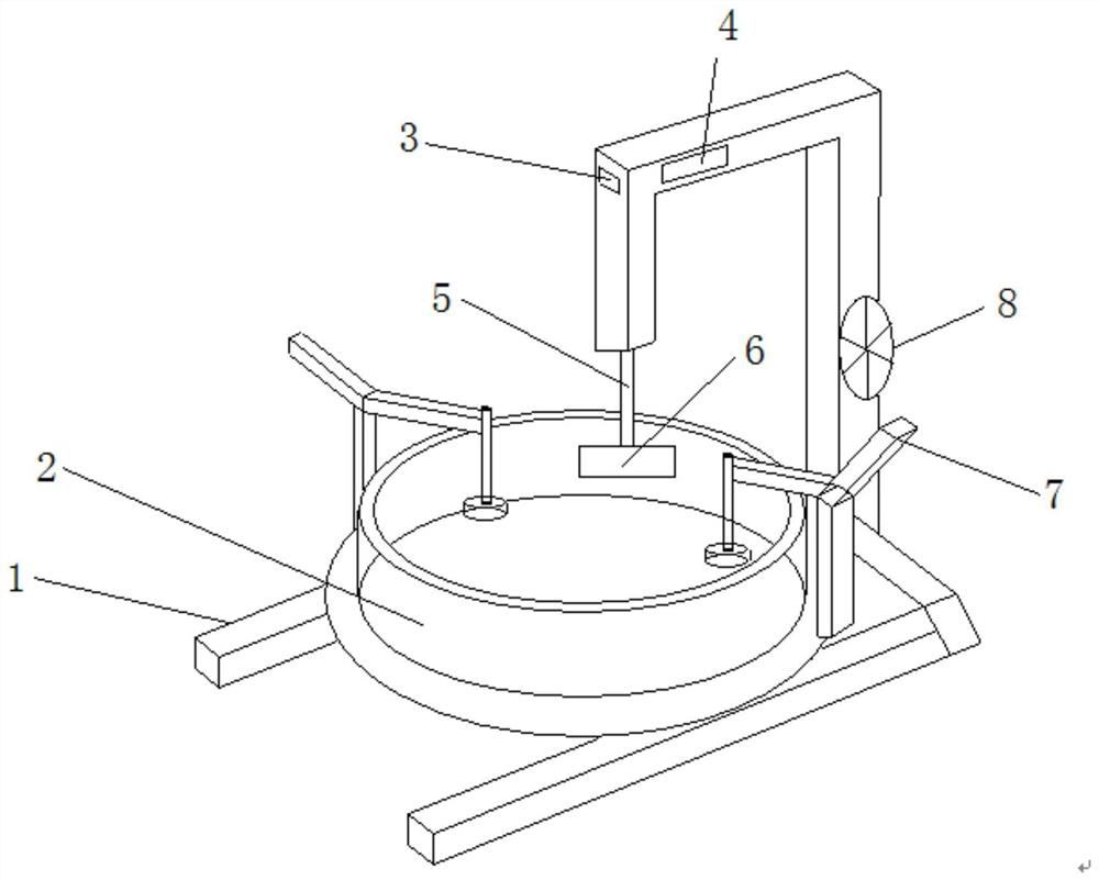 Improved device of wet wheel abrasion instrument test mold and working method thereof