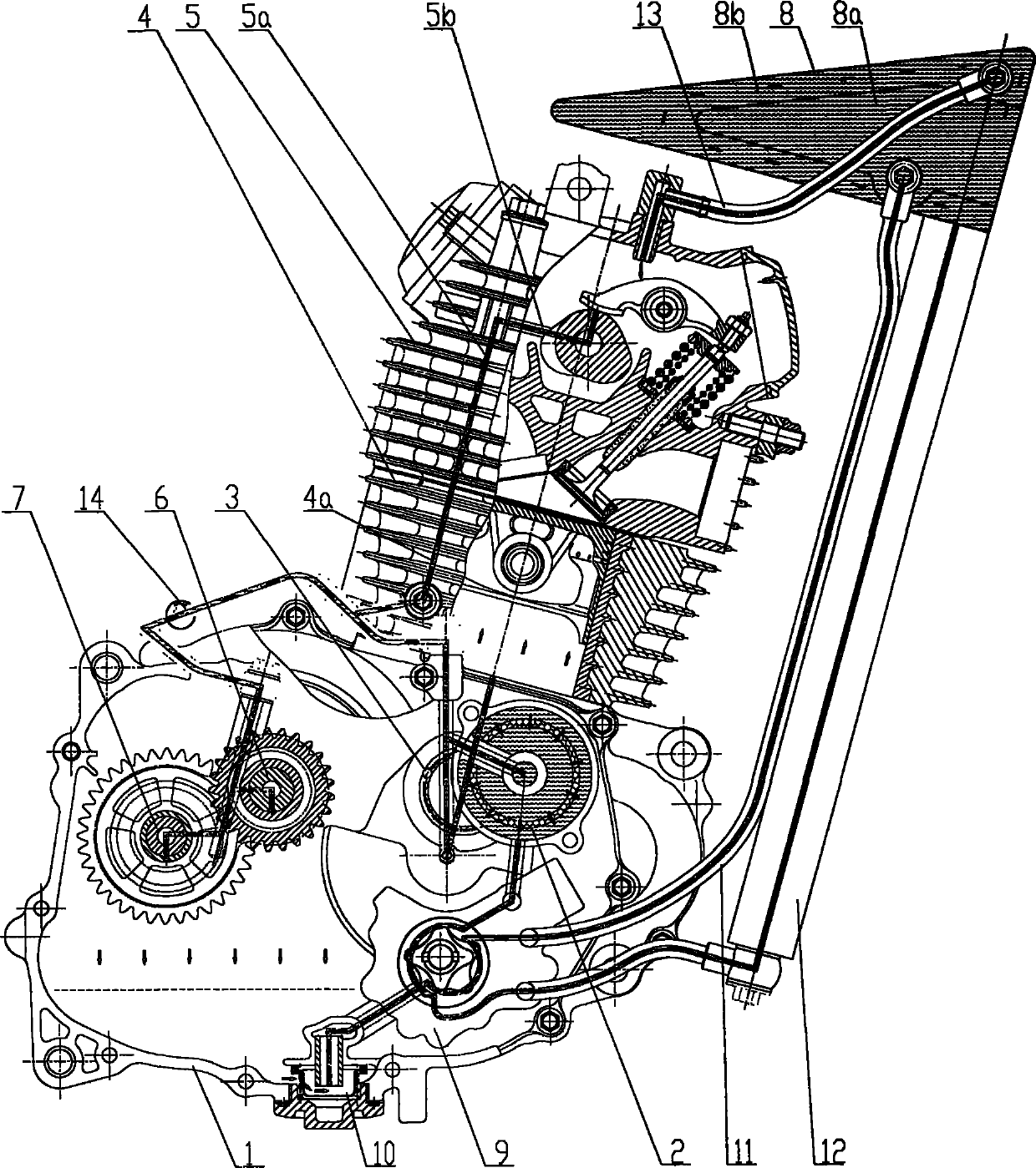 Engine lubricant passage