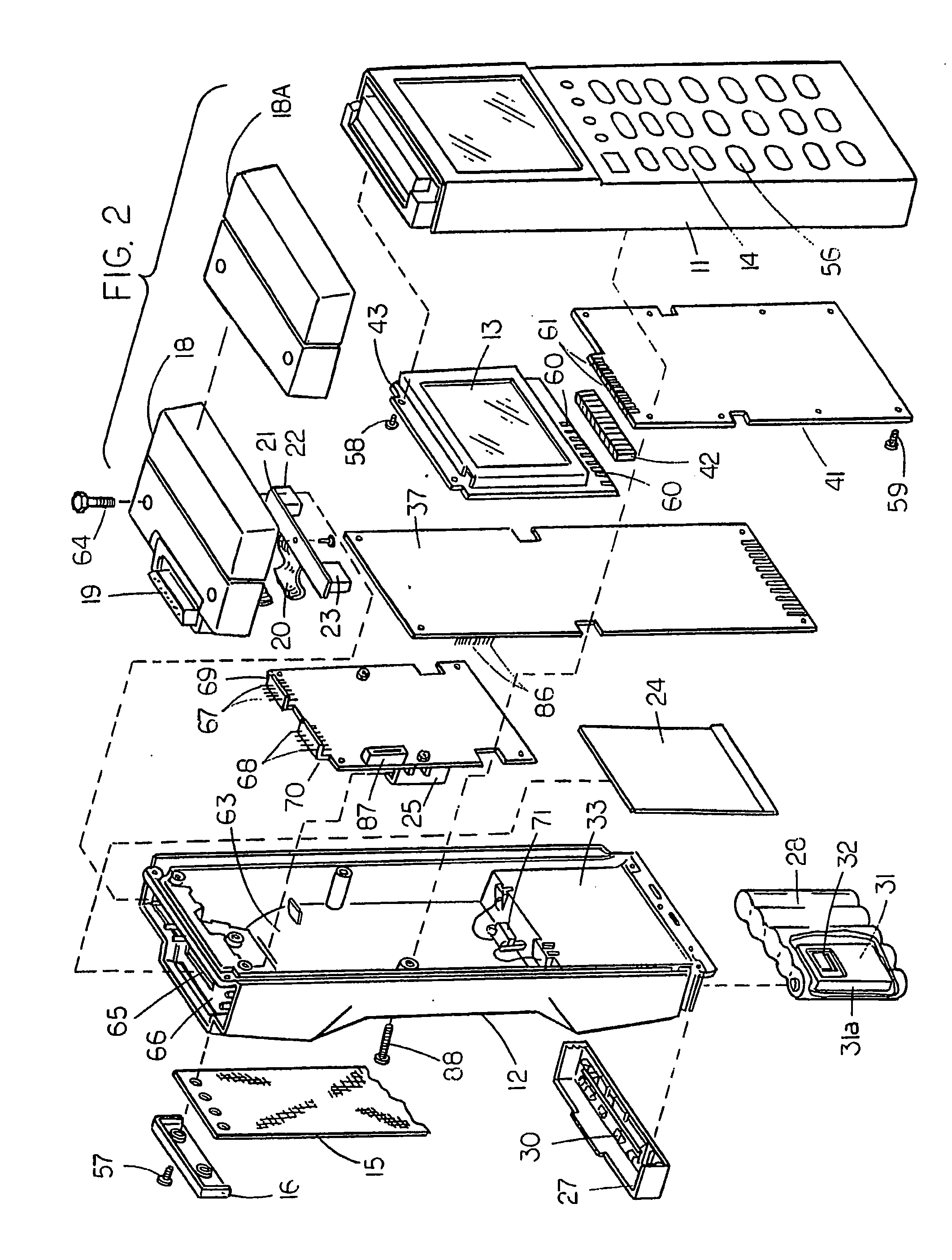 Portable computerized data communication device