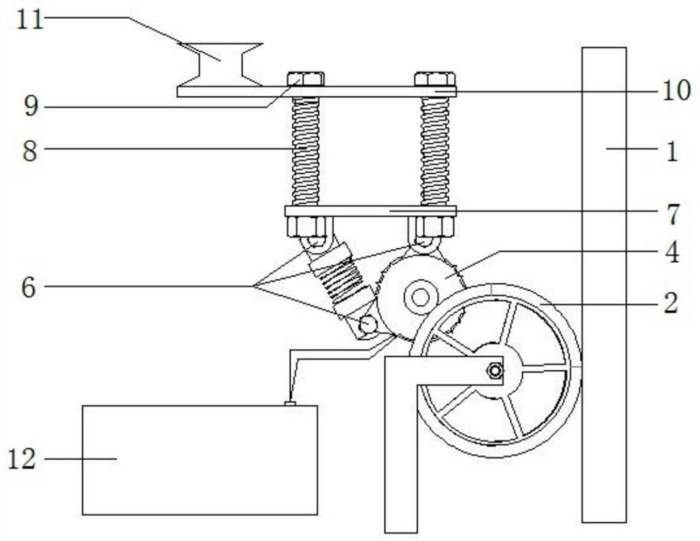 Rolling cage shoe power generation device and method for mining hoisting container