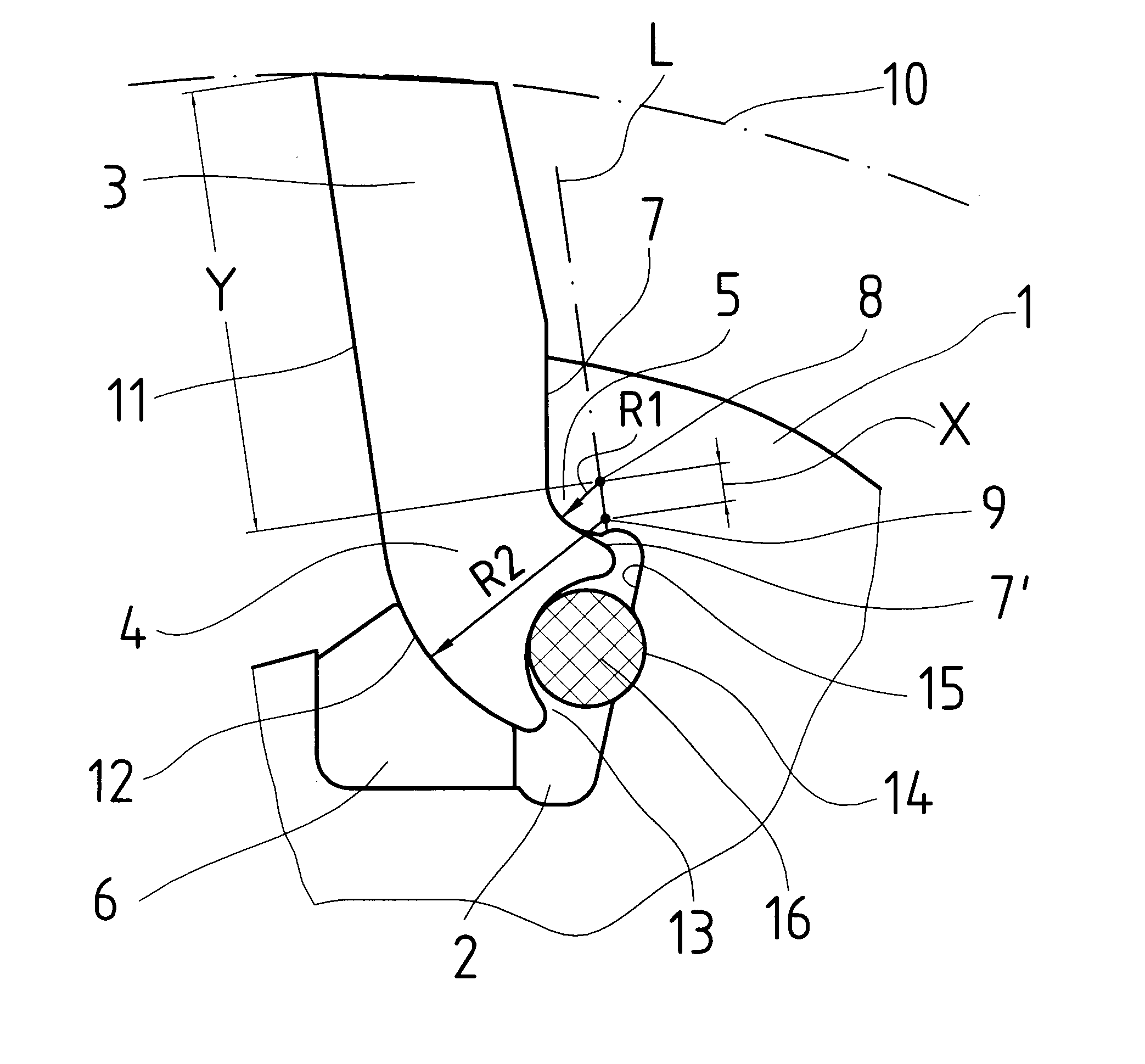 Beater bar capable of being acted upon on one side for impactor rotors