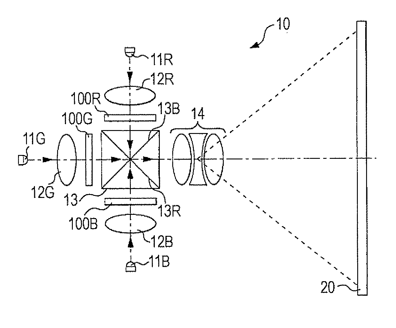 Image display device and electronic apparatus