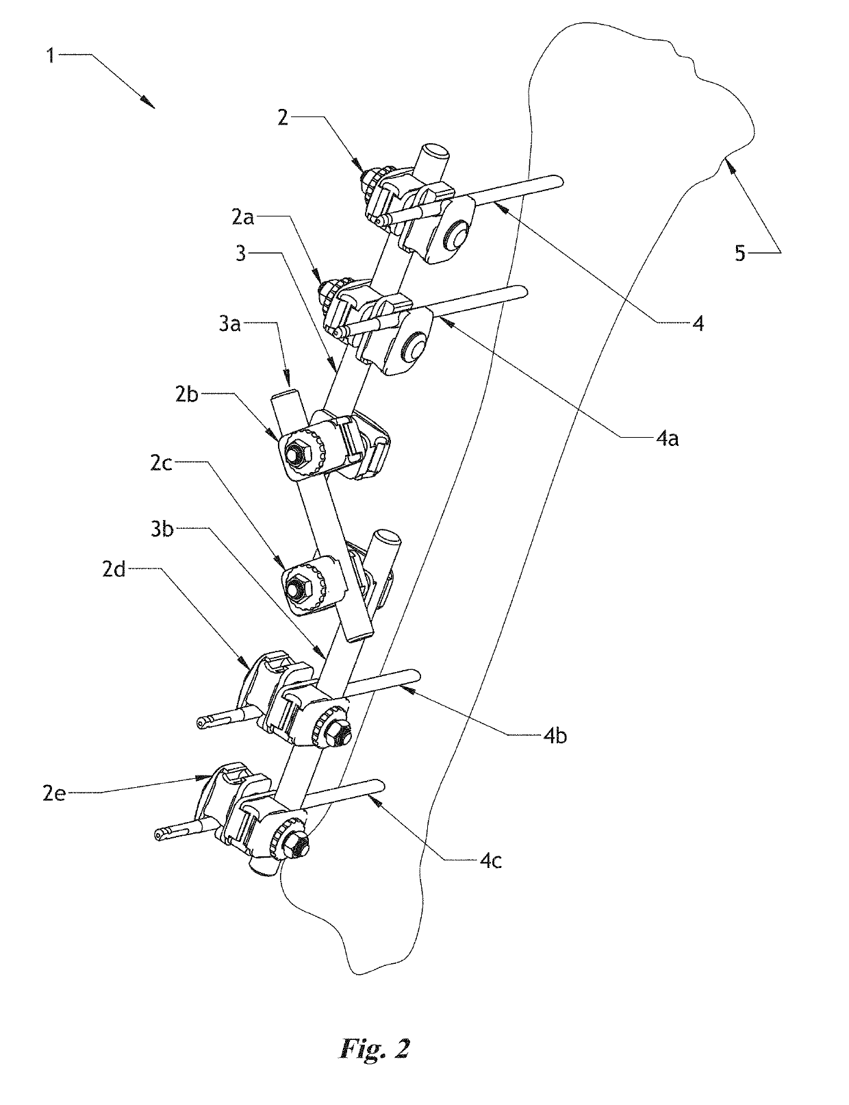 Fixation clamp with spacer