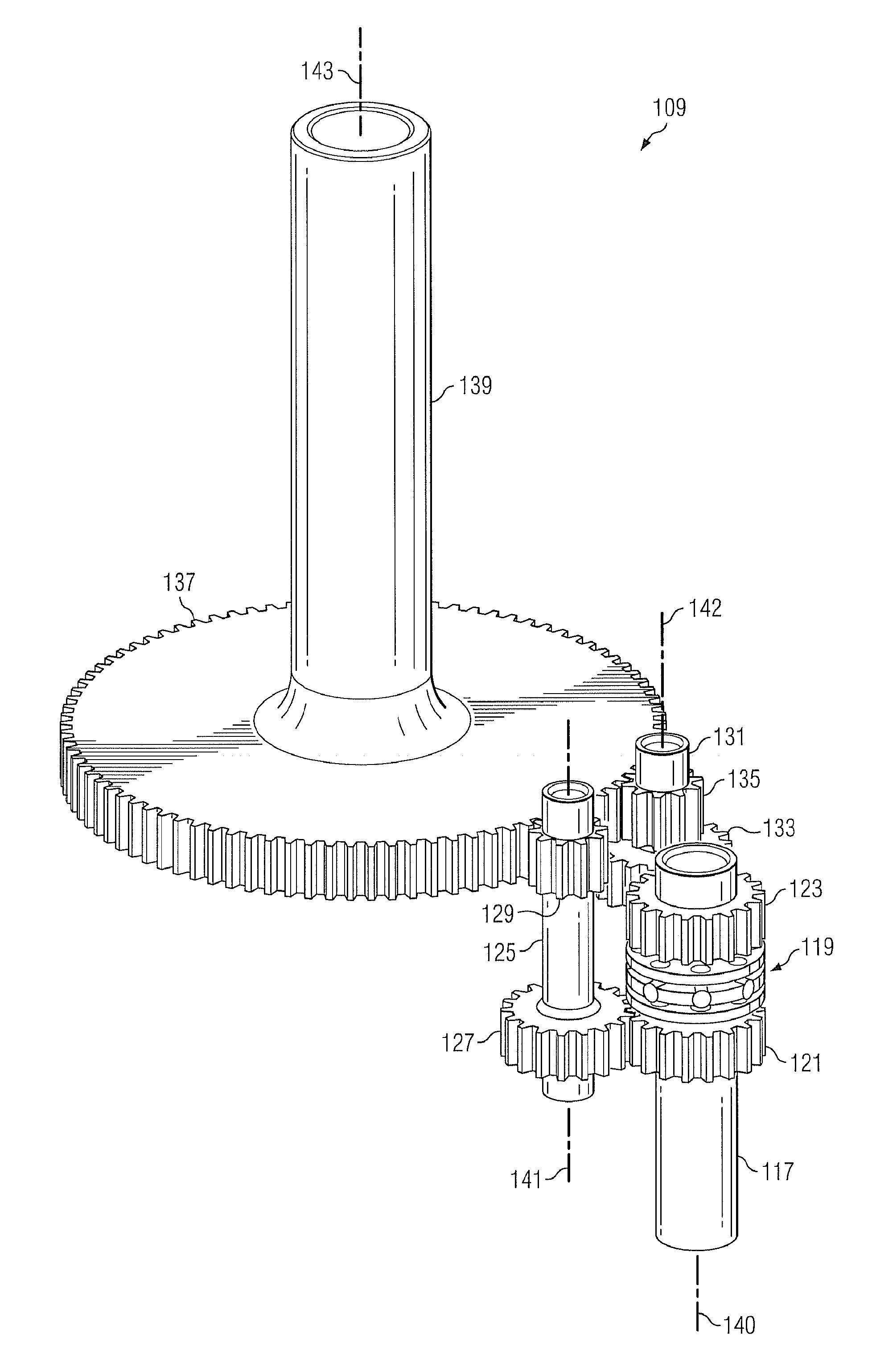 Multiple Drive-Path Transmission with Torque-Splitting Differential Mechanism