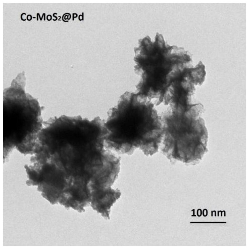 Molybdenum disulfide, cobalt-modified molybdenum disulfide, pd-loaded nanosheets and their synthesis methods and applications