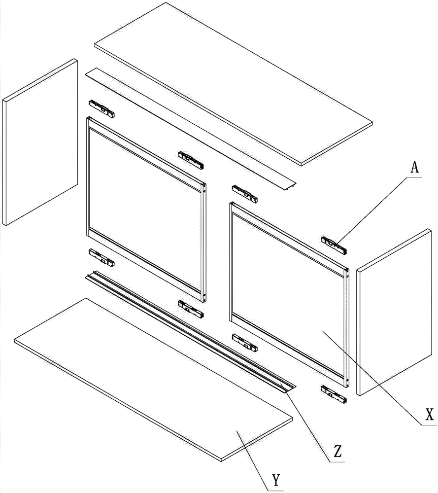 Rolling wheel adjusting structure of furniture sliding door