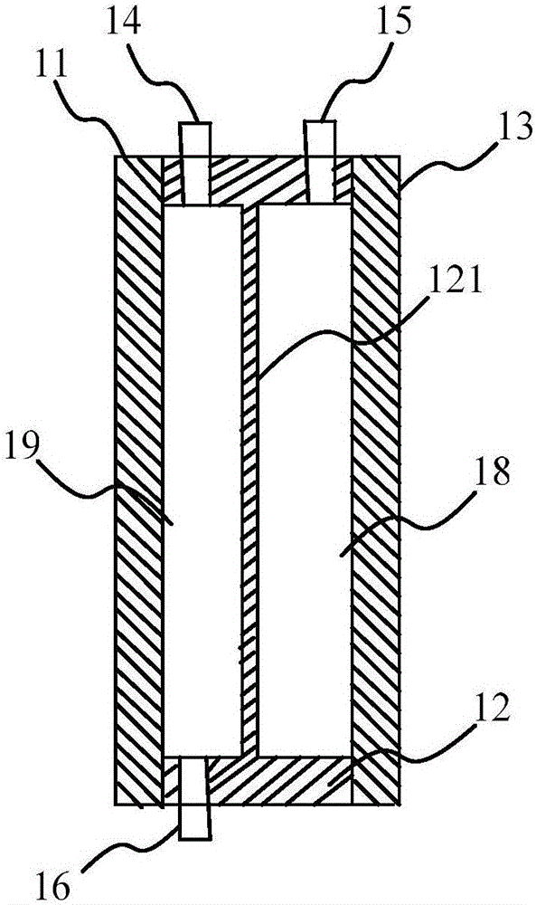 Electrolysis device and gas output equipment used for outputting hydrogen-containing mixed gas and provided with electrolysis device