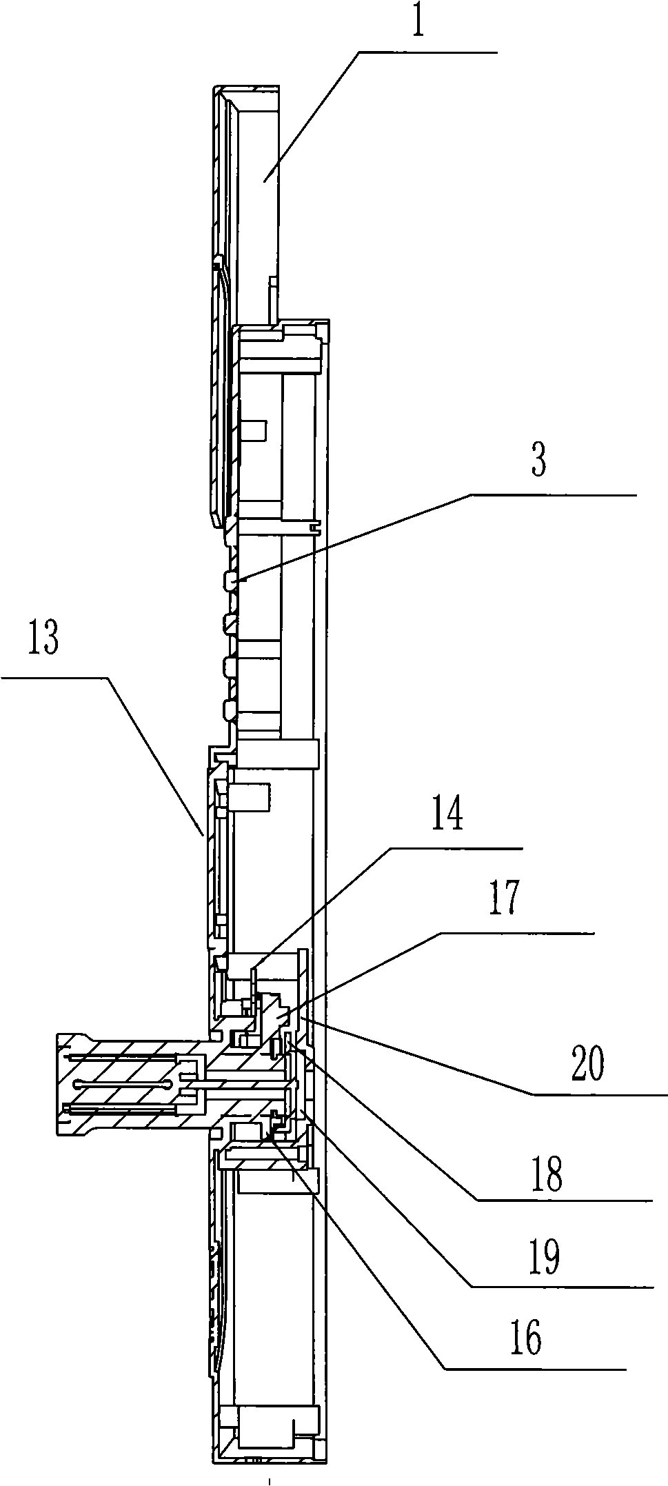 Intelligent door lock controlled by clutch-type motor drive without lodging