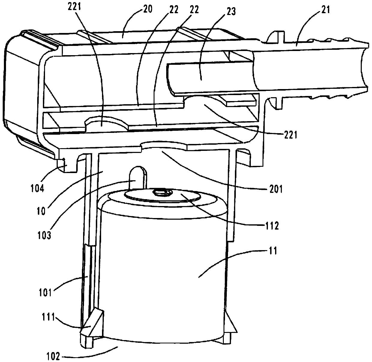 Gas discharging device, fuel tank and automobile