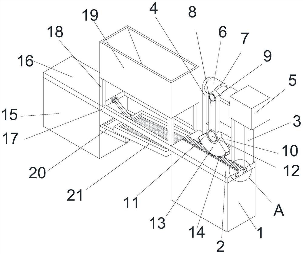 A screening device in the process of making tea