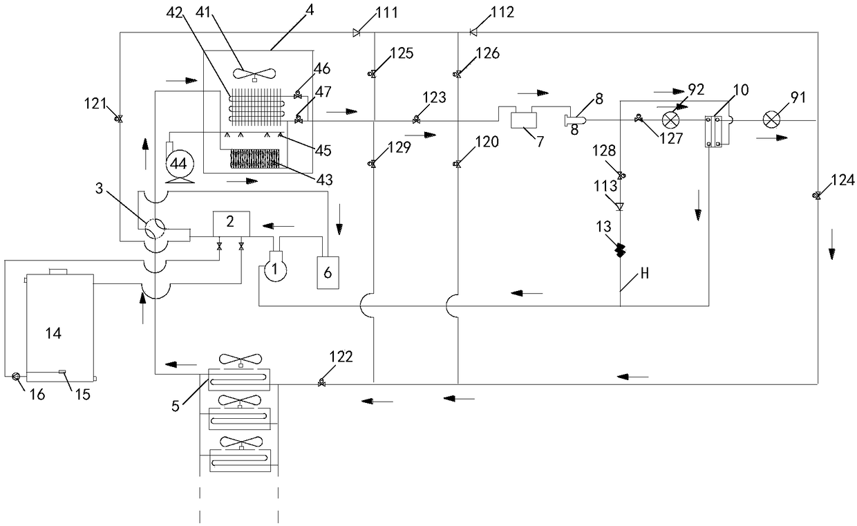 Evaporative cooling heat pump assembly