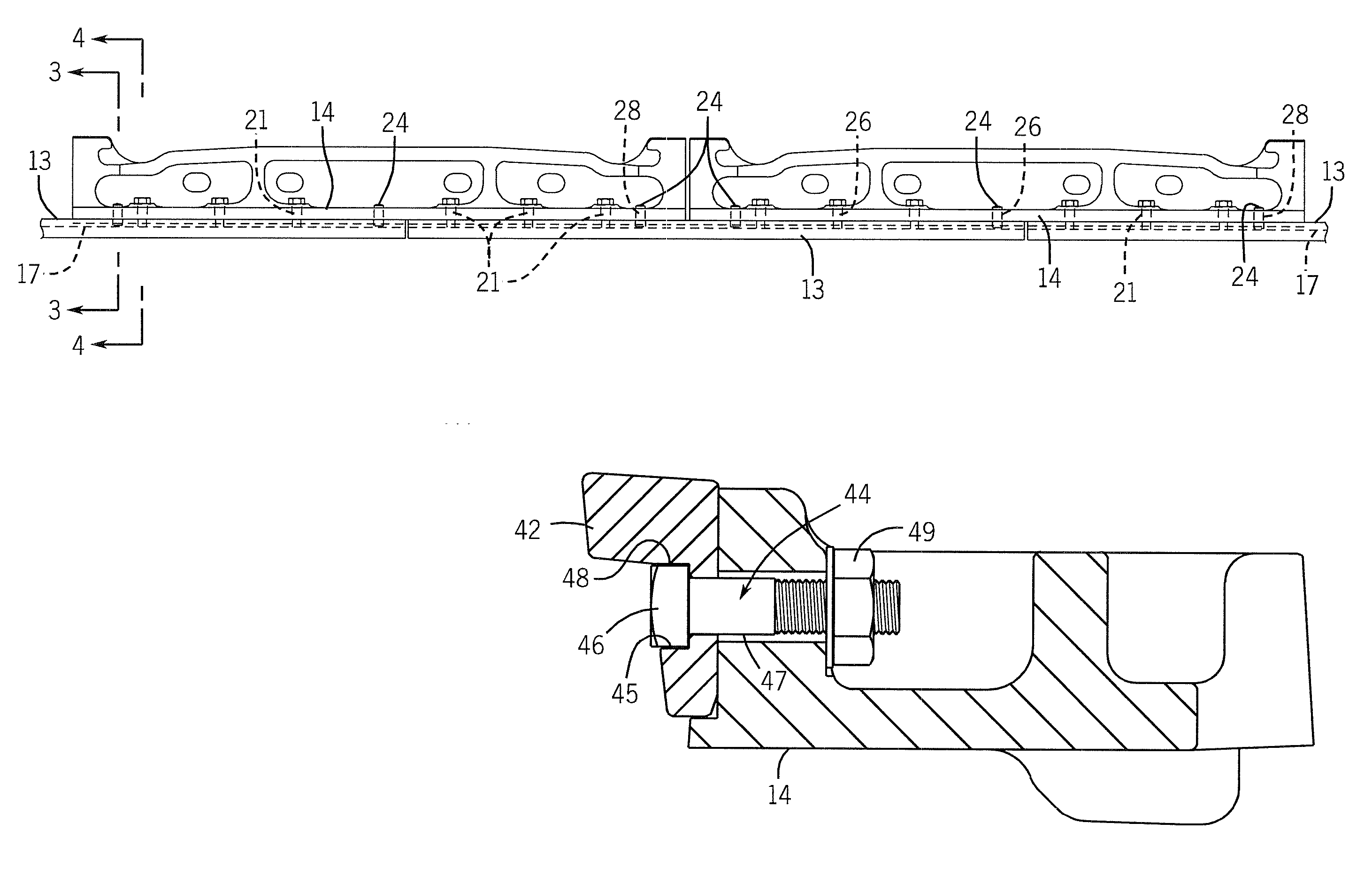 Securing Brake Shoes to Brake Beams in a Railroad Car Retarder