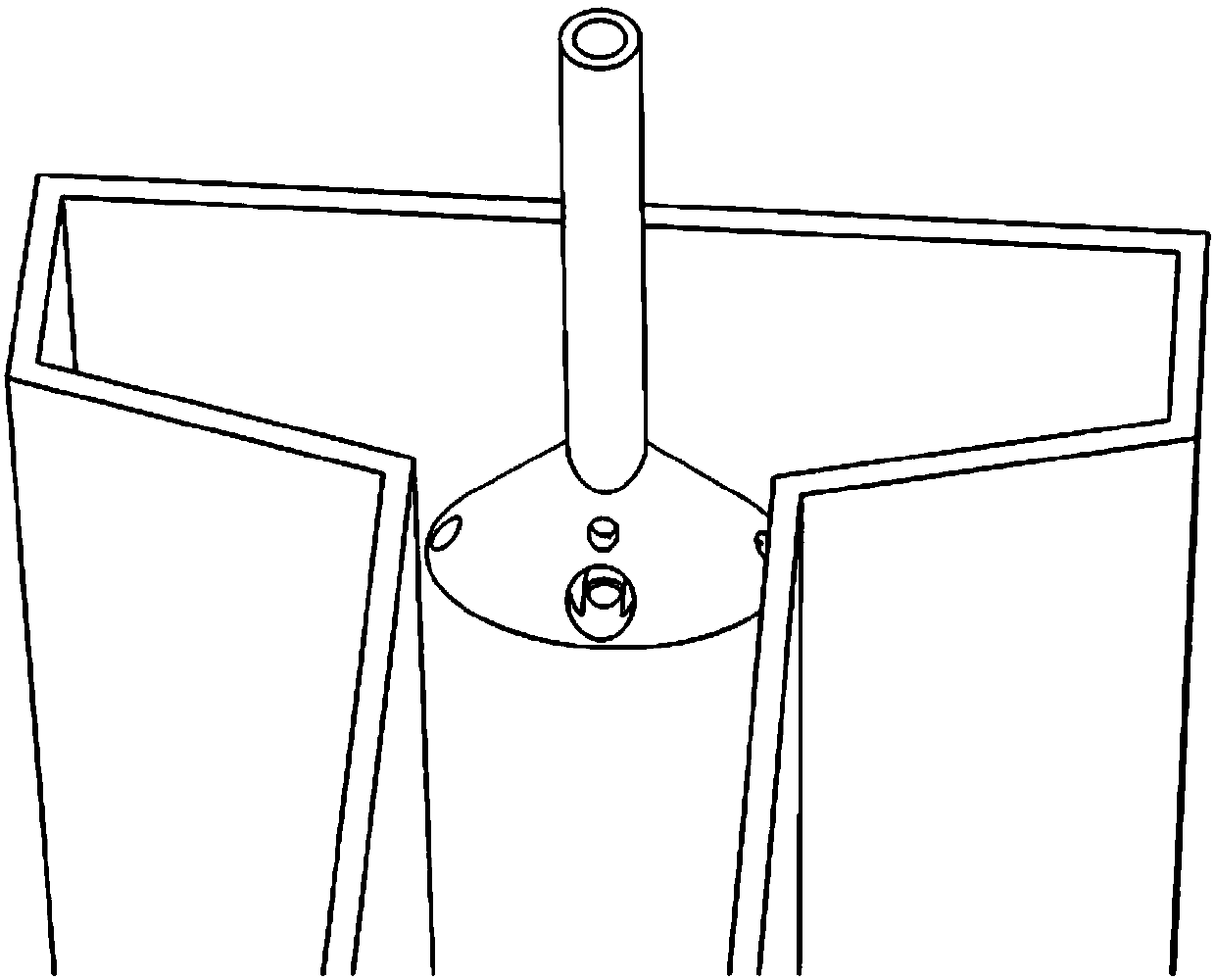 Crystallizer submersed nozzle of beam blank single-point nonequilibrium protective casting and using method