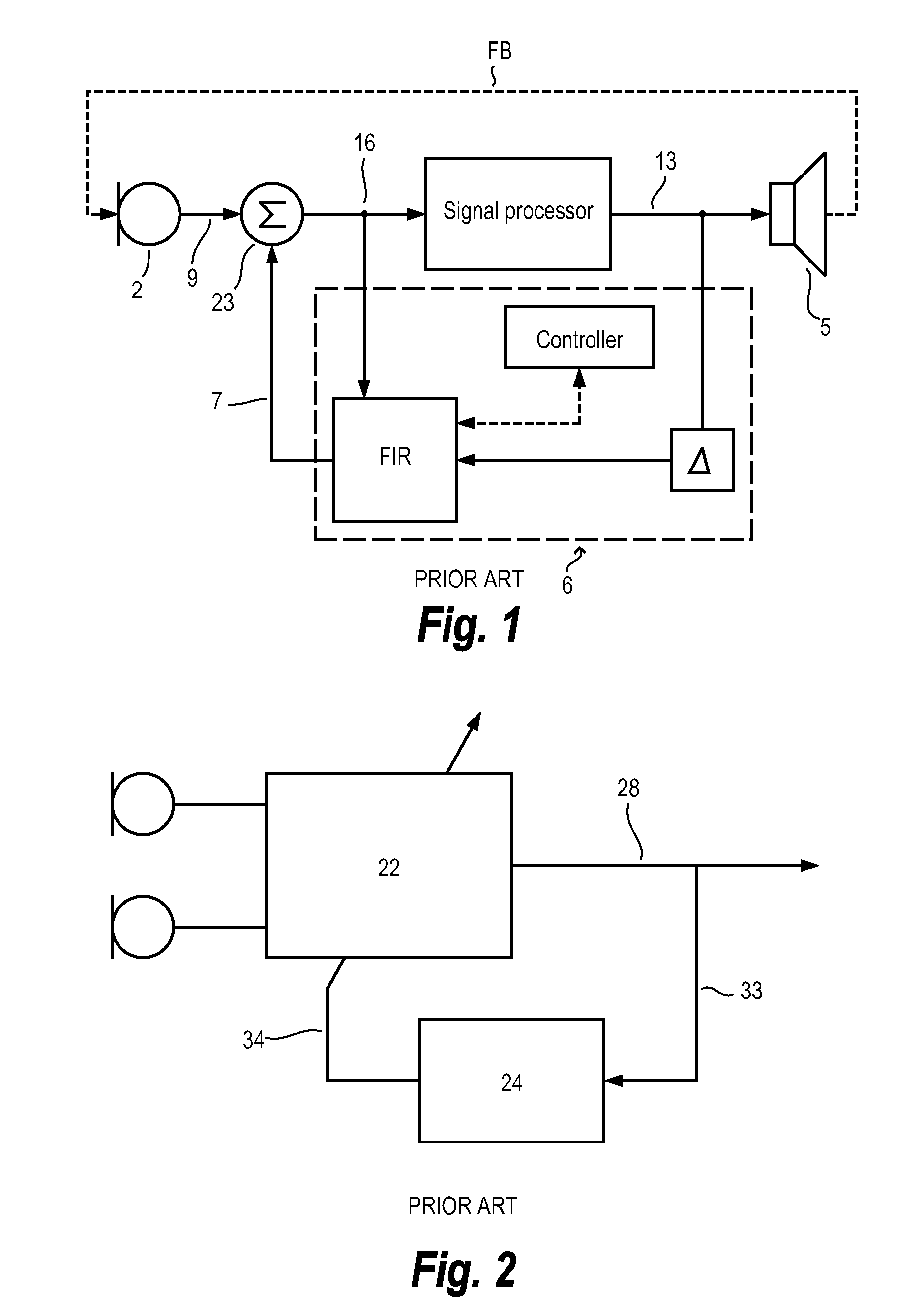 Hearing aid and a method of processing input signals in a hearing aid