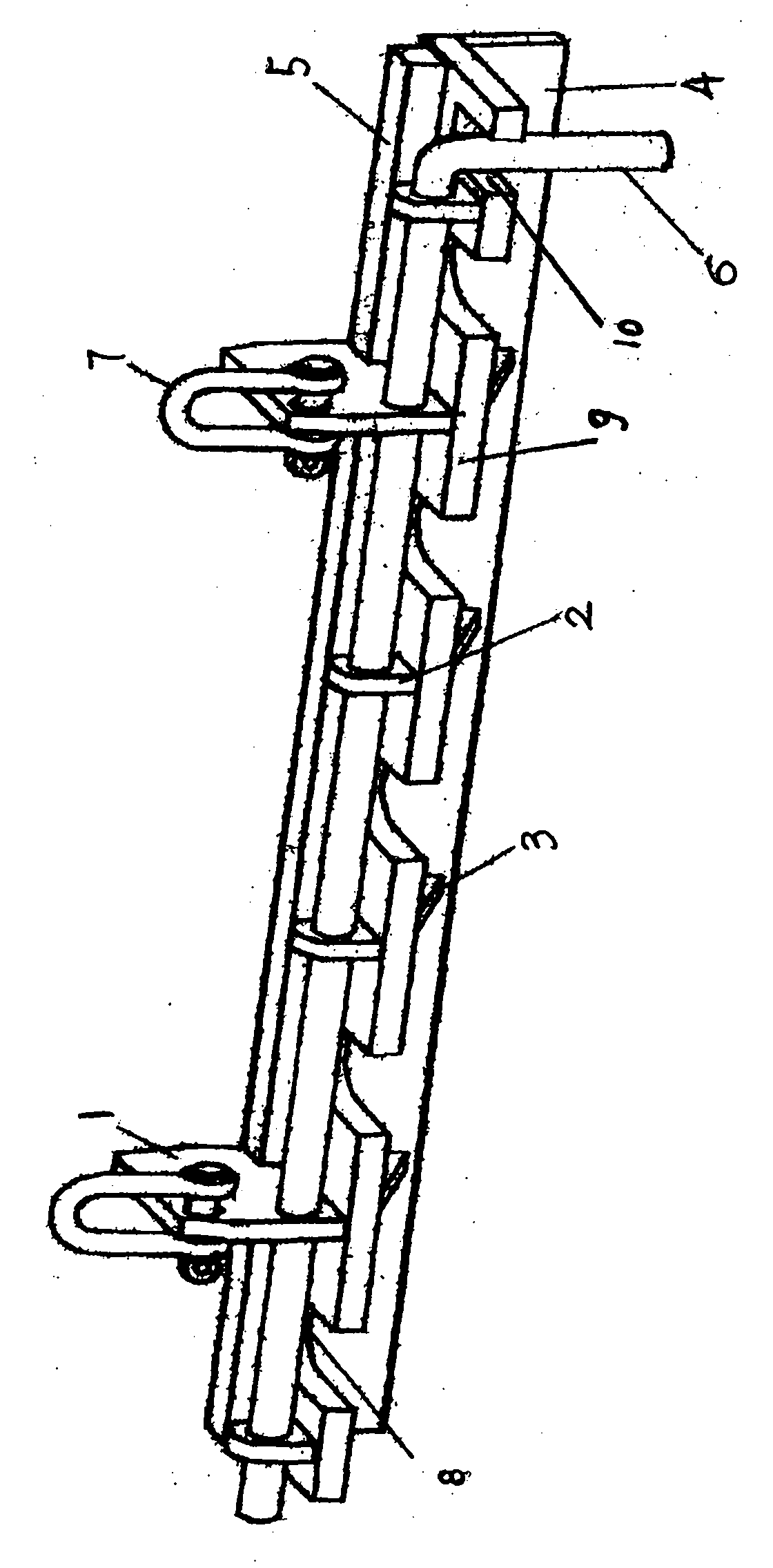 High-strength screw rod dedicated hoisting tool of tension-free cast-in-place pile fan foundation