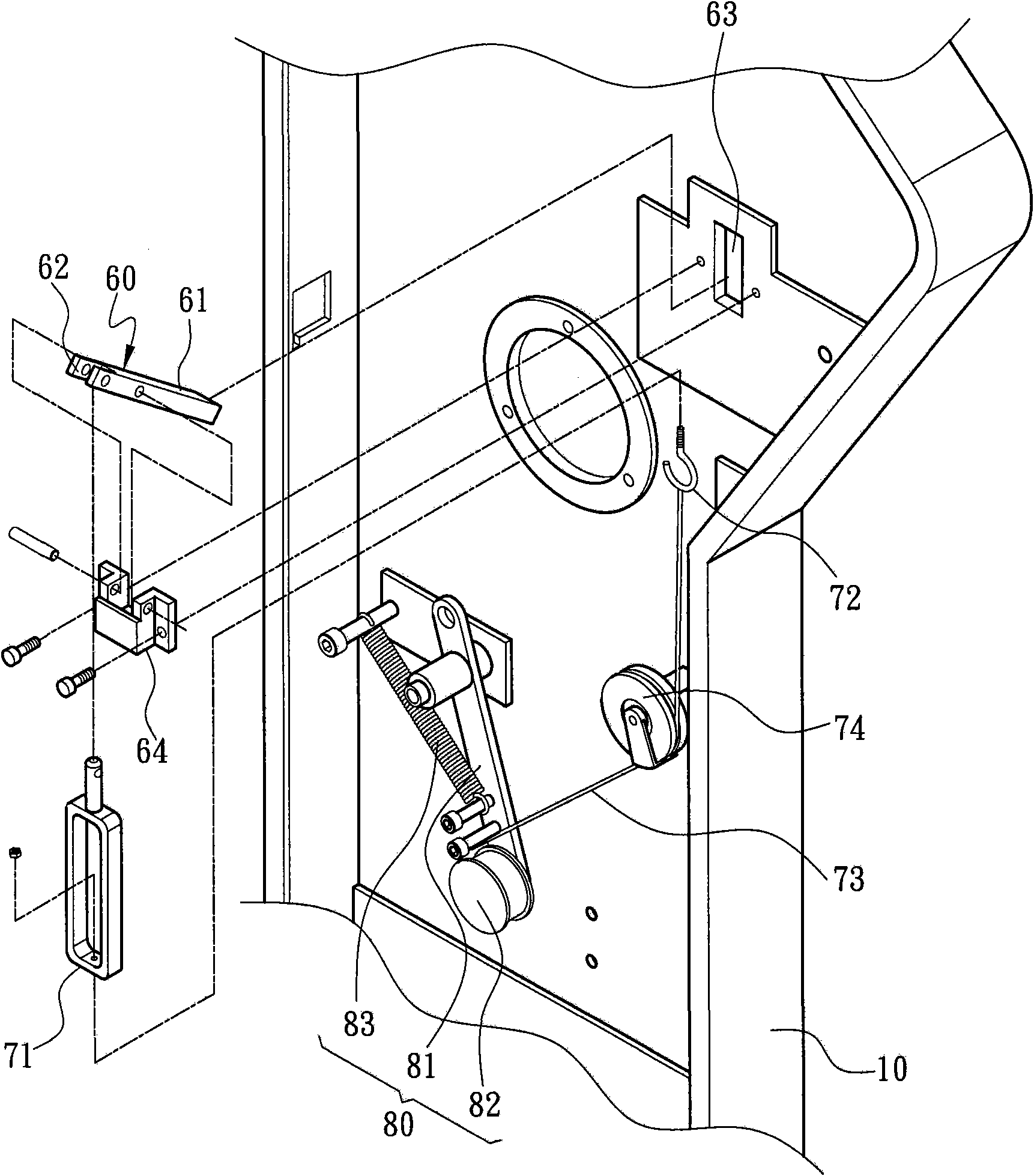 Cloth rewinder tension force adjusting framework