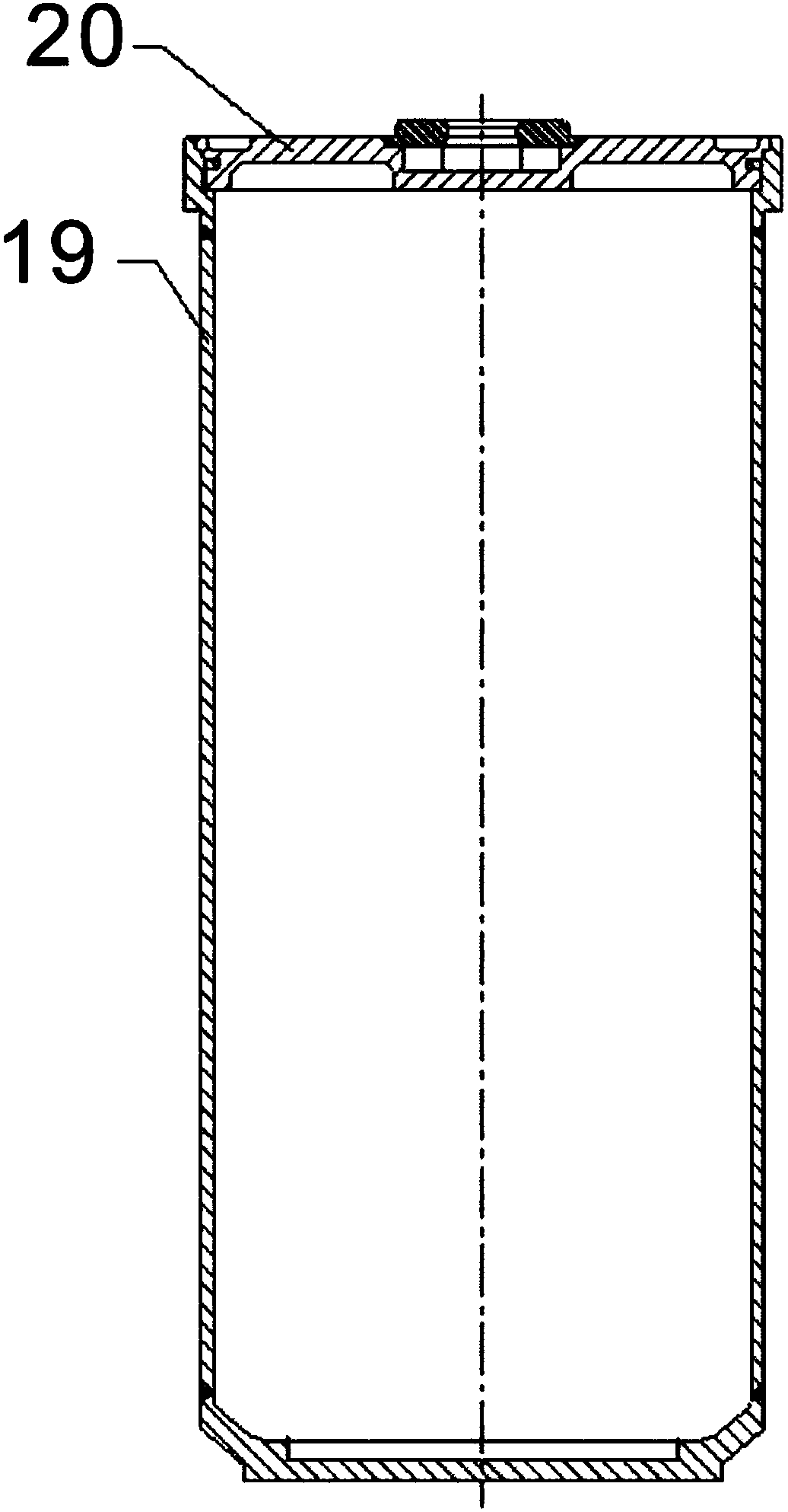 Container welding device and welding system containing same