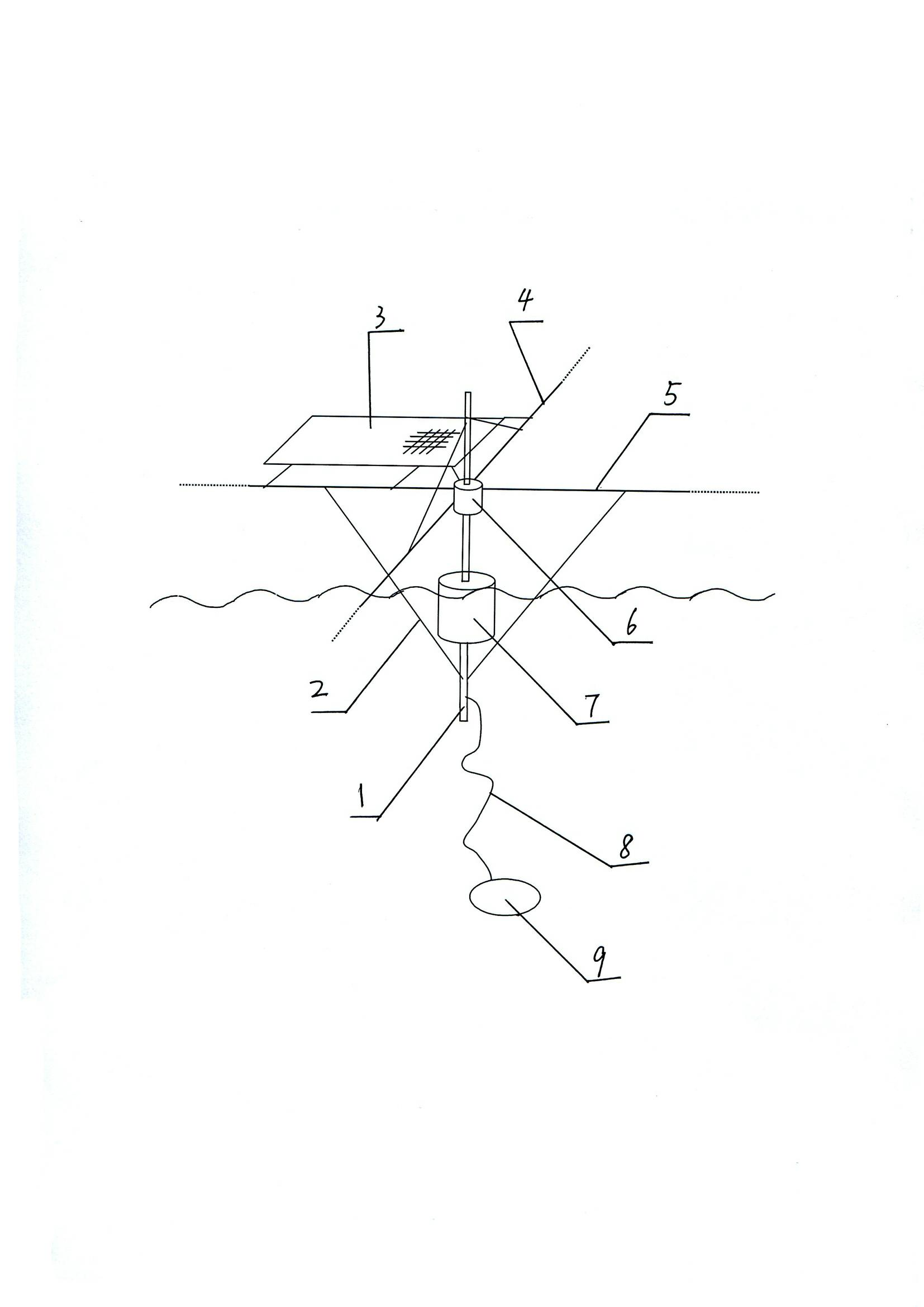 Sinking and floating seaweed cultivating device