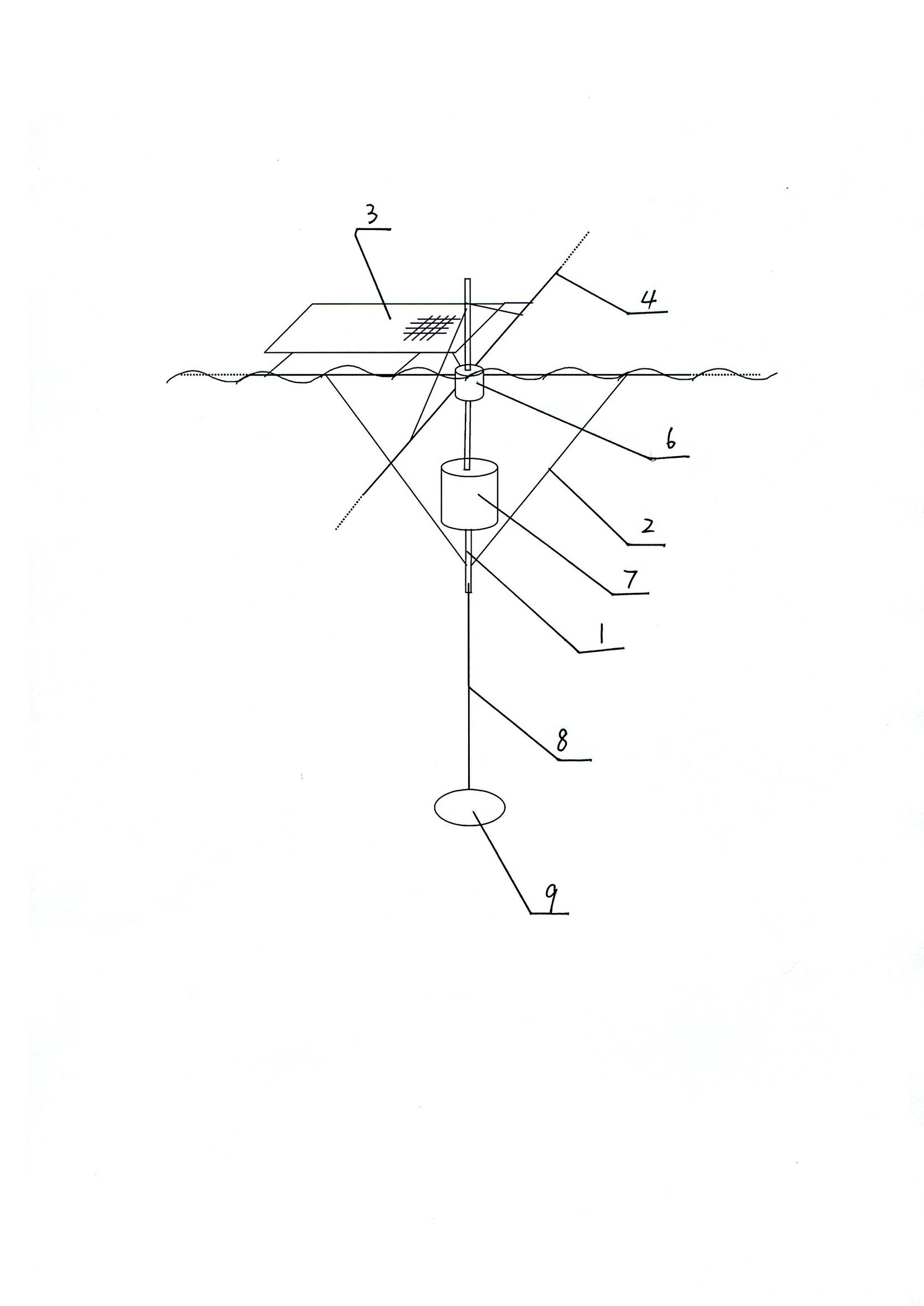 Sinking and floating seaweed cultivating device