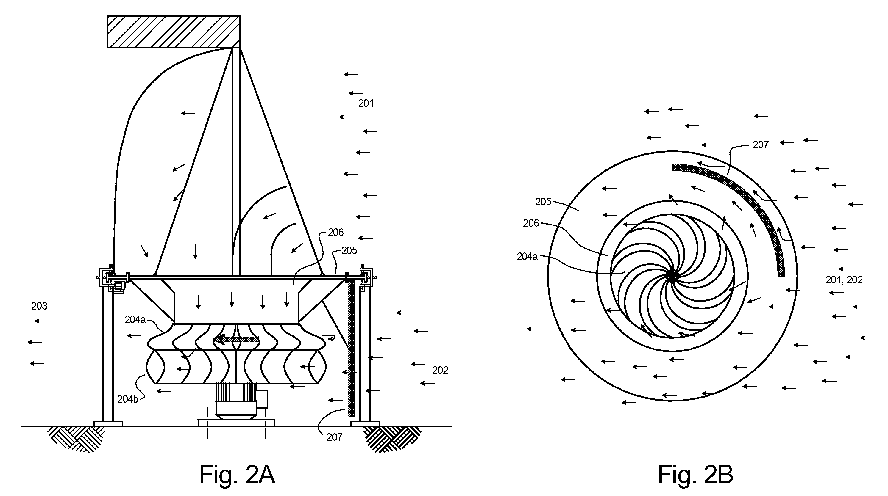 Vertical Wind Turbine System with Adjustable Inlet Air Scoop and Exit Drag Curtain