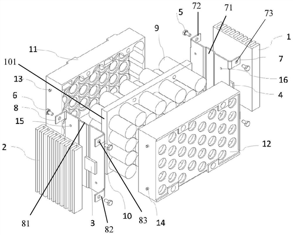 Thermal management components for battery modules, battery modules and vehicles