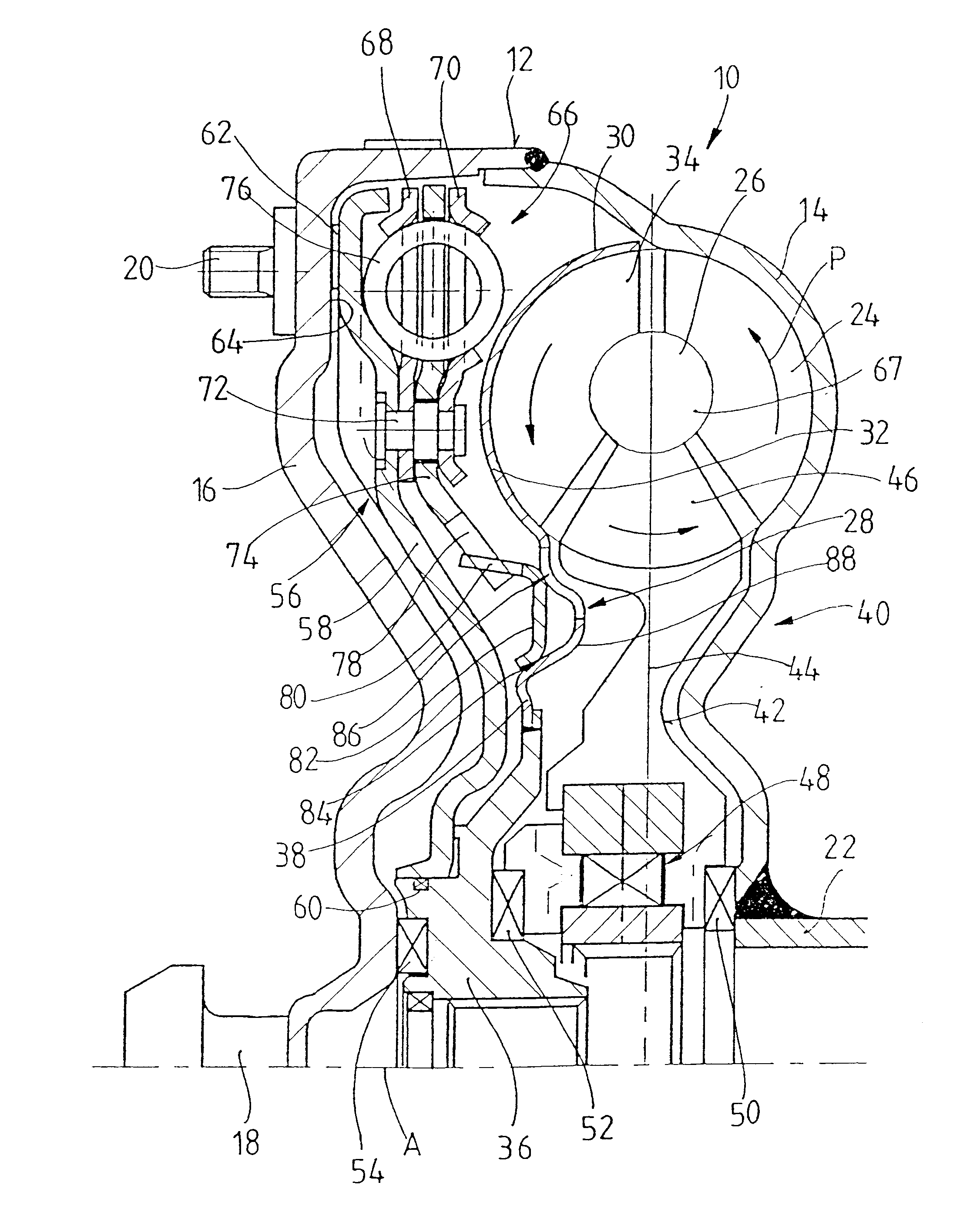 Hydrodynamic coupling device