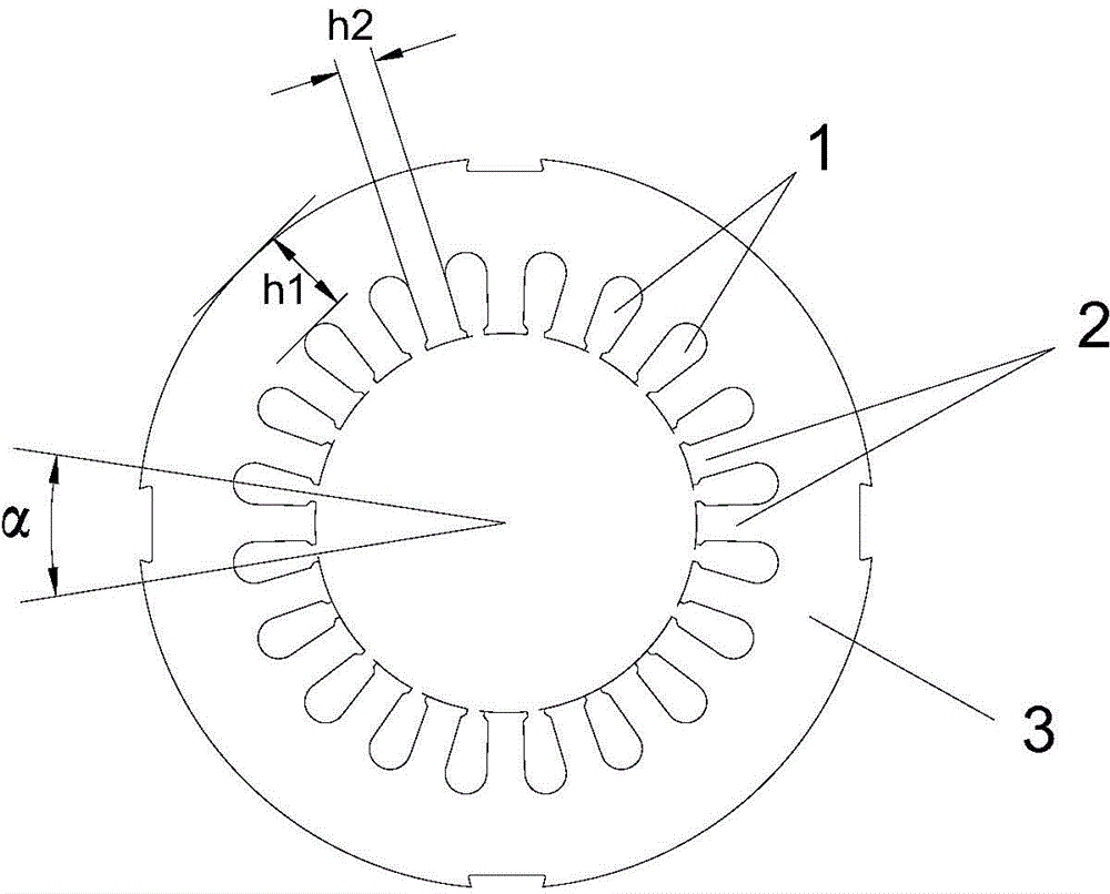 Motor stator punching plate