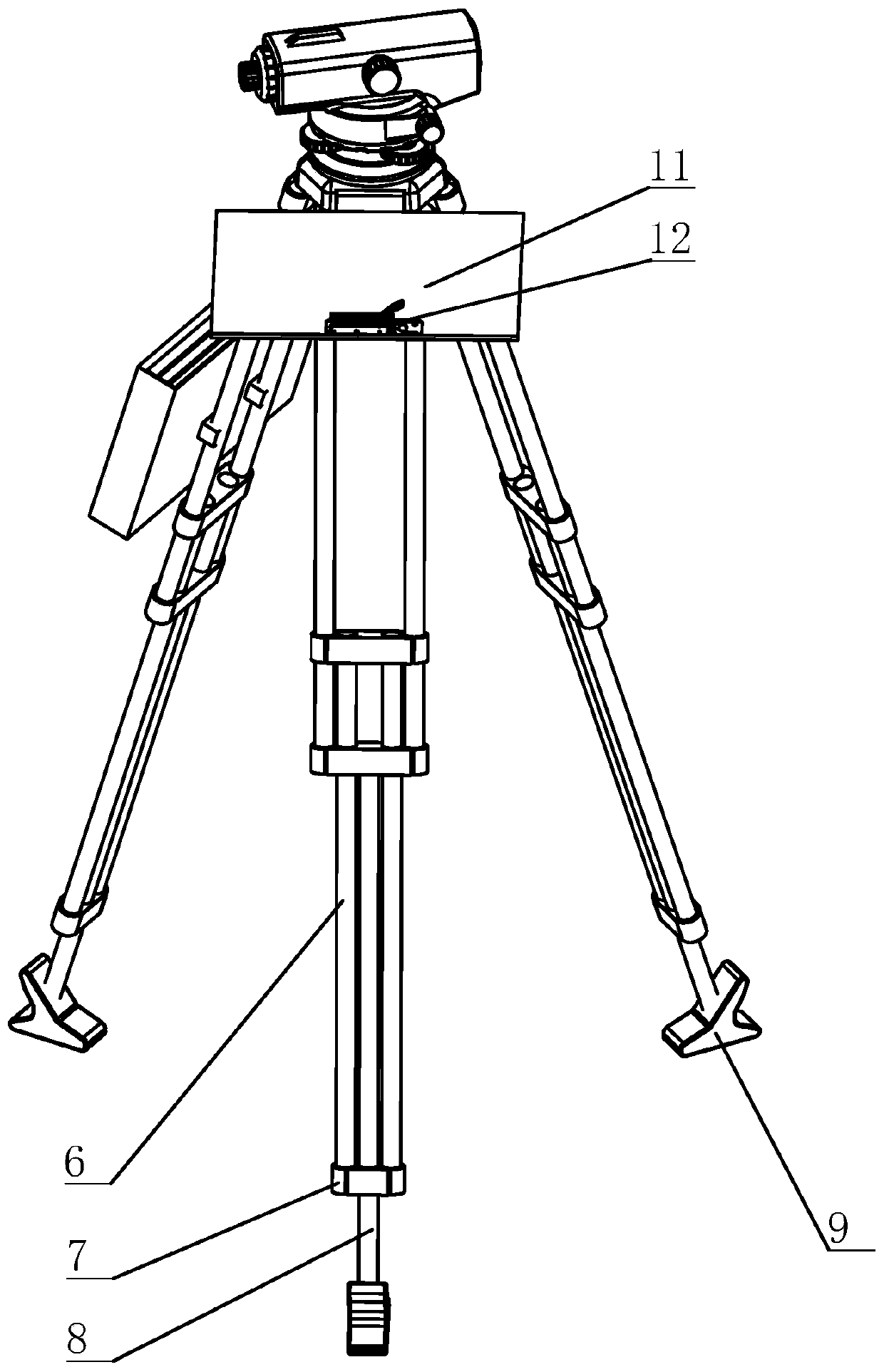 Support for civil engineering measuring instrument