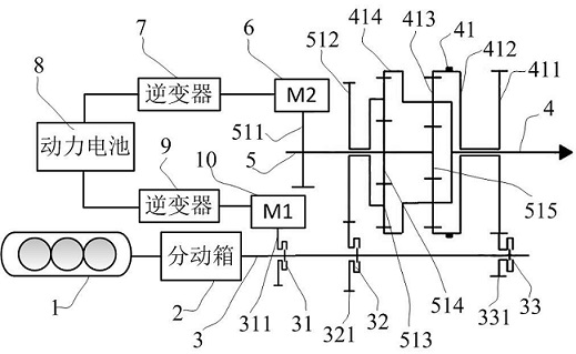 Running electromechanical hybrid stepless speed regulation system for cotton picker