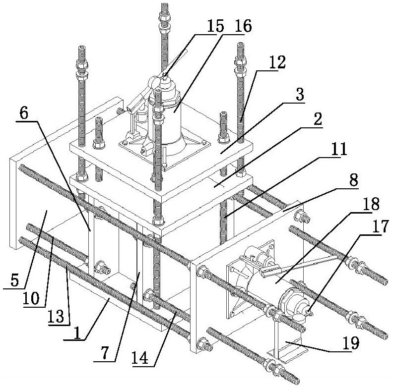 Concrete axis tension self-balancing test device and test method thereof